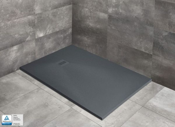 Kyntos F antracite прямоугольный поддон из литьевого камня