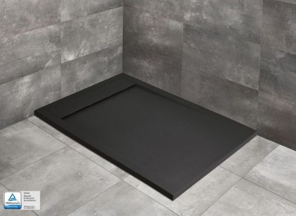 Teos F Black прямоугольный поддон из литьевого камня