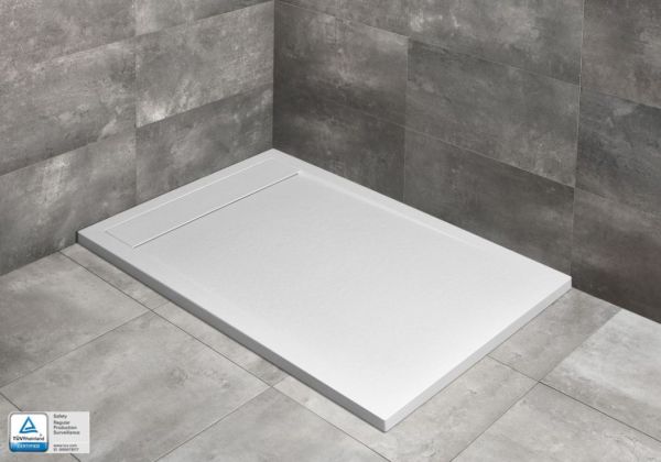 Teos F White прямоугольный поддон из литьевого камня